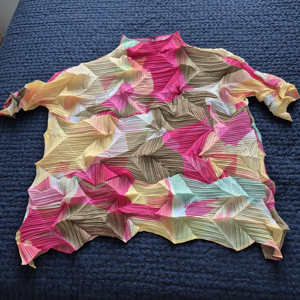 Colorful Pleated Tunic